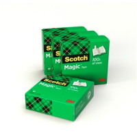 Taśma samoprzylepna 19mm x 33m (4) 3M Scotch 810 Magic, matowa, w pudełku 7100027116