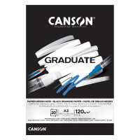 Blok A3/20k rysunkowy czarny 120g Canson Graduate