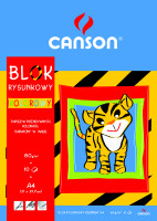 Blok rysunkowy Canson A4/10k. 80g. kolorowy