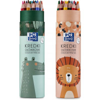 Kredki ołówkowe w tubie Oxford Kids 24+2 kolory
