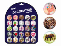 Magnes dekoracyjny okrągły 3,5cm mix 9 4200283 MFP