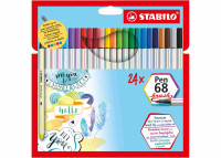 Flamastry pędzelkowe Stabilo Pen 68 brush etui 24szt
