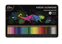 Kredki trójkątne w met. pudełku 36 kol Kidea Derform