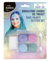 Farby do twarzy brokatowe Kidea FDTBKA  Derform