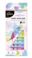 Farby akrylowe pastelowe 12x12ml Kidea FAAP12KA Derform