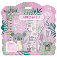 Pamiętnik z kłódką 2w1 zestaw przyborów KOALA Derform