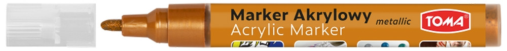 Marker akrylowy metal. pomarańczowy TO-402 5 6 Toma