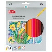 Kredki ołówkowe trójkątne 24 kolory TO-544 Toma