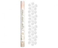 Konfetti pneumatyczne płatki róż białe tekstylne 60cm ŚLUB GoDan