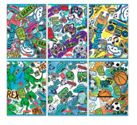 Zeszyt A5/32k linia podwójna kol. dziecięce Graffiti Herlitz