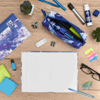 Saszetka duża Oxford Paint niebieska