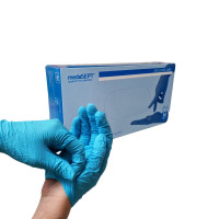 Rękawice nitrylowe M (100szt)  Niebieskie