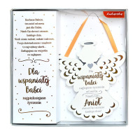 Zawieszka ozdobna Premium Aniołek - Dla Wspaniałej Babci ZOP-017 Passion Cards