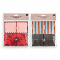 Koperty podarunkowe długie z gumką 2szt Gold Interdruk