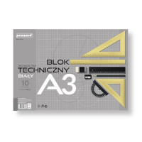 Blok techniczny A3/10 biały 160g Polsirhurt