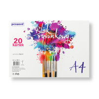 Blok rysunkowy kolor A4/20 80g Polsirhurt