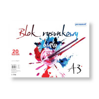 Blok rysunkowy biały A3/20 80g Polsirhurt