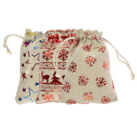 Jutowe worki na prezenty z nadrukiem (3szt) SM4018 Arpex