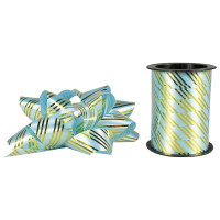 Zestaw do dekoracji prezentów w paski niebieski BN7216NIE Arpex