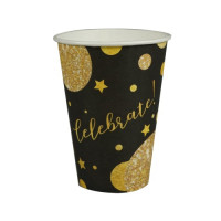 Kubeczki papierowe Glam Party (8szt) czarne DC9128CZA Arpex