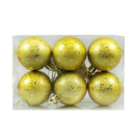 Zestaw bombek z efektem rosy 6szt - złoty BN6460ZLO Arpex