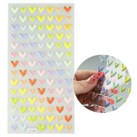 Naklejki 3D kolorowe serduszka WA7276 Arpex