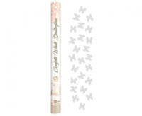 KONFETTI PNEUMATYCZNE- Białe motylki 60 cm GODAN