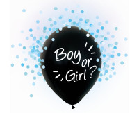 Balony Baby Shower Boy Or Girl niebieskie konfetti 12" 4szt. Godan