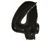 Balon foliowy B&C Cyfra  4 - czarna 92cm Godan