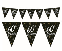 Girlanda papierowa Beauty&Charm z flagami 60 urodziny  28x270cm Godan