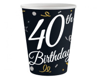 Kubeczki papierowe B&C 40 Birthday 6szt KP-40BD GoDan