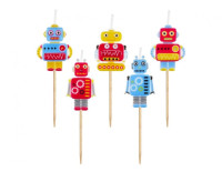 Świeczki pikery Robot 5szt  SF-PROB GoDan