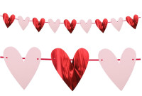 Girlanda papierowa Serca 200cm Walentynki GoDan