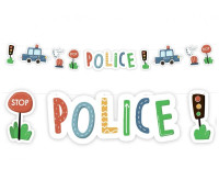 Girlanda papierowa Policja urodziny 300cm Godan