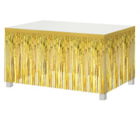Dekoracja na brzeg stołu B&C frędzle złota 80x300cm GoDan