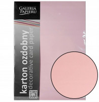 Karton ozdobny A4 (20) Gładki pudrowy róż satynowany Argo 210g 205502