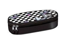 Piórnik saszetka usztywniona z wewnętrzną klapką Stright PC-01 Chessboard Butterflies Majewski