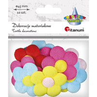 Kwiaty materiałowe 3D 45x45mm 10szt. 461324 Titanum