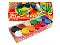 Farby plakatowe szkolne 12 kol. 20ml Otocki
