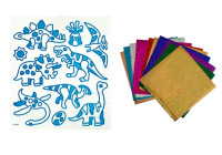 Piankowe naklejki DIY z folią Dinozaury 10szt KSPI-431 Dalprint