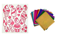 Piankowe naklejki DIY z folią Lody 16szt KSPI-432 Dalprint