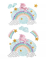 Naklejki z kryształkami Jednorożce i Tęcze 7szt. DPNK-167 Dalprint