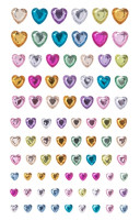 Kryształy samoprzylepne Rainbow Serduszka 84szt GRKR-131 Dalprint