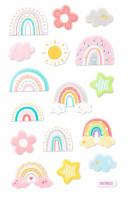 Naklejki z pianki świecące w ciemności - Tęcza DPPI-027 Dalprint