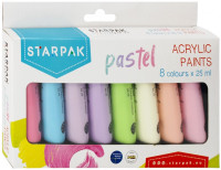 Farby akrylowe 8kol. 25ml. pastel Starpak Euro-Trade