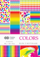 Blok z motywami Colors A4/15ark 80g Happy Color