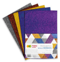 Arkusze piankowe A4 brokat Kosmos (5) 5 kol Happy Color