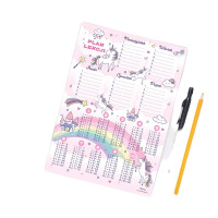 Plan lekcji A4 Unicorn Tęcza Henry