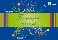 Zeszyt A4/15k papierów kolorowych Premium Kreska