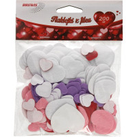 Naklejki z filcu Serca (200szt) FVW05 Brewis